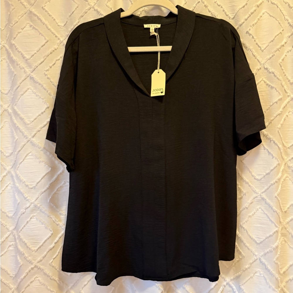 JODIFL Black Button Down Shirt
